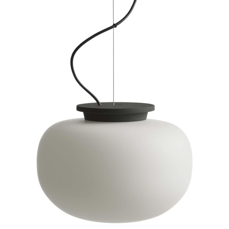 Frandsen Supernate hanglamp Ø28 opal white/black