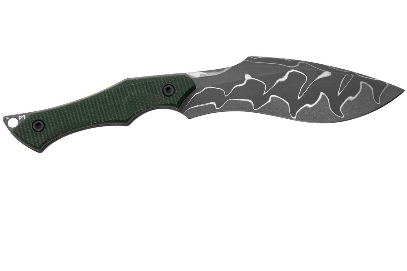 Civivi Vaquita II C047C-DS2 Damascus, Green Canvas Micarta, nekmes, Nathaneal Matlack design