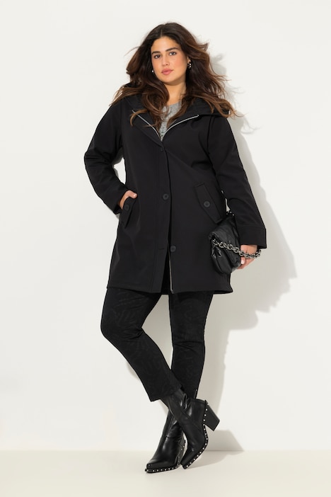 HYPRAR Softshell-Mantel, wasserabweisend, Kapuze