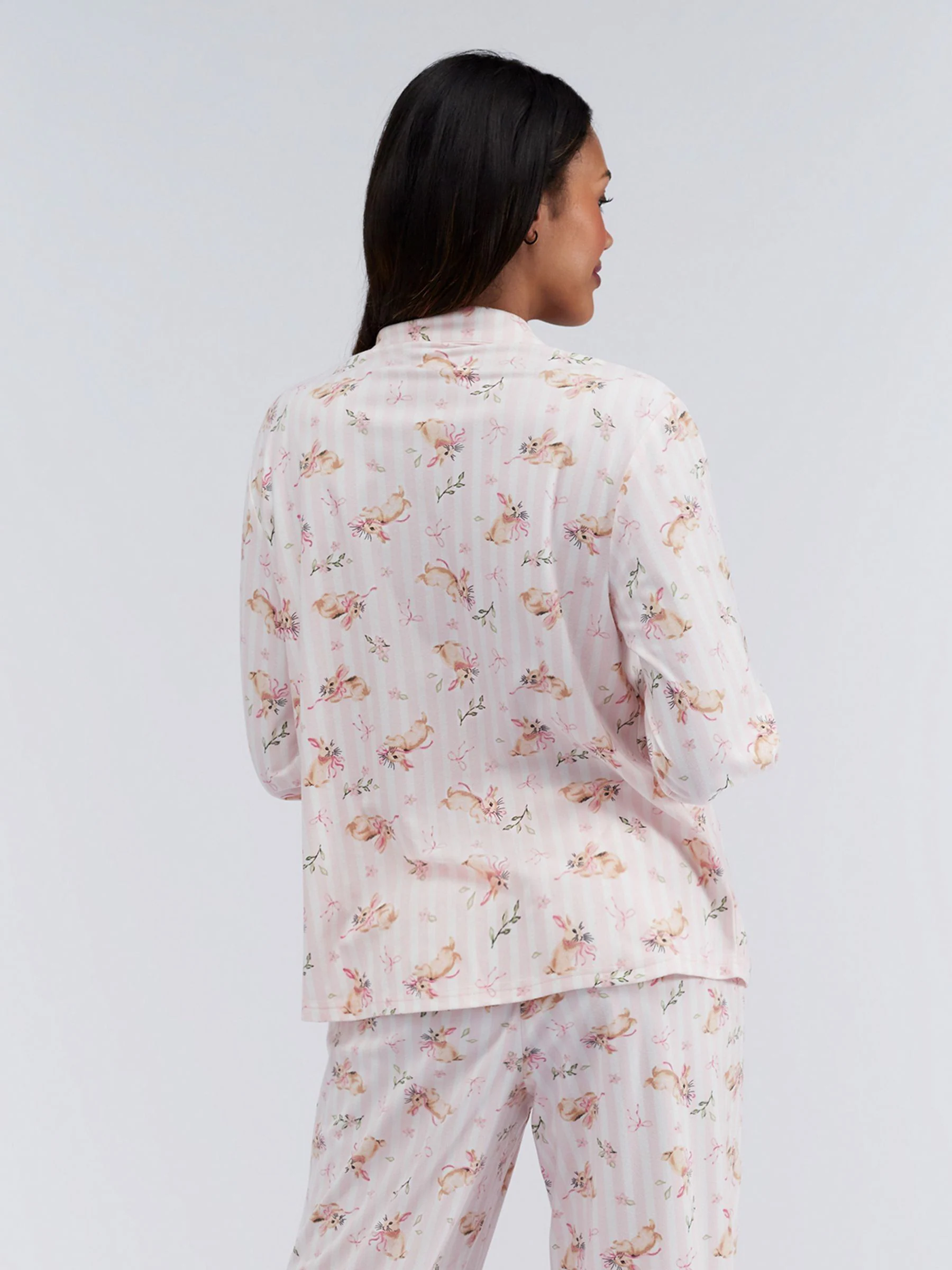 Wit/roze konijnenprint - Boux Avenue Pyjamas In a Bag