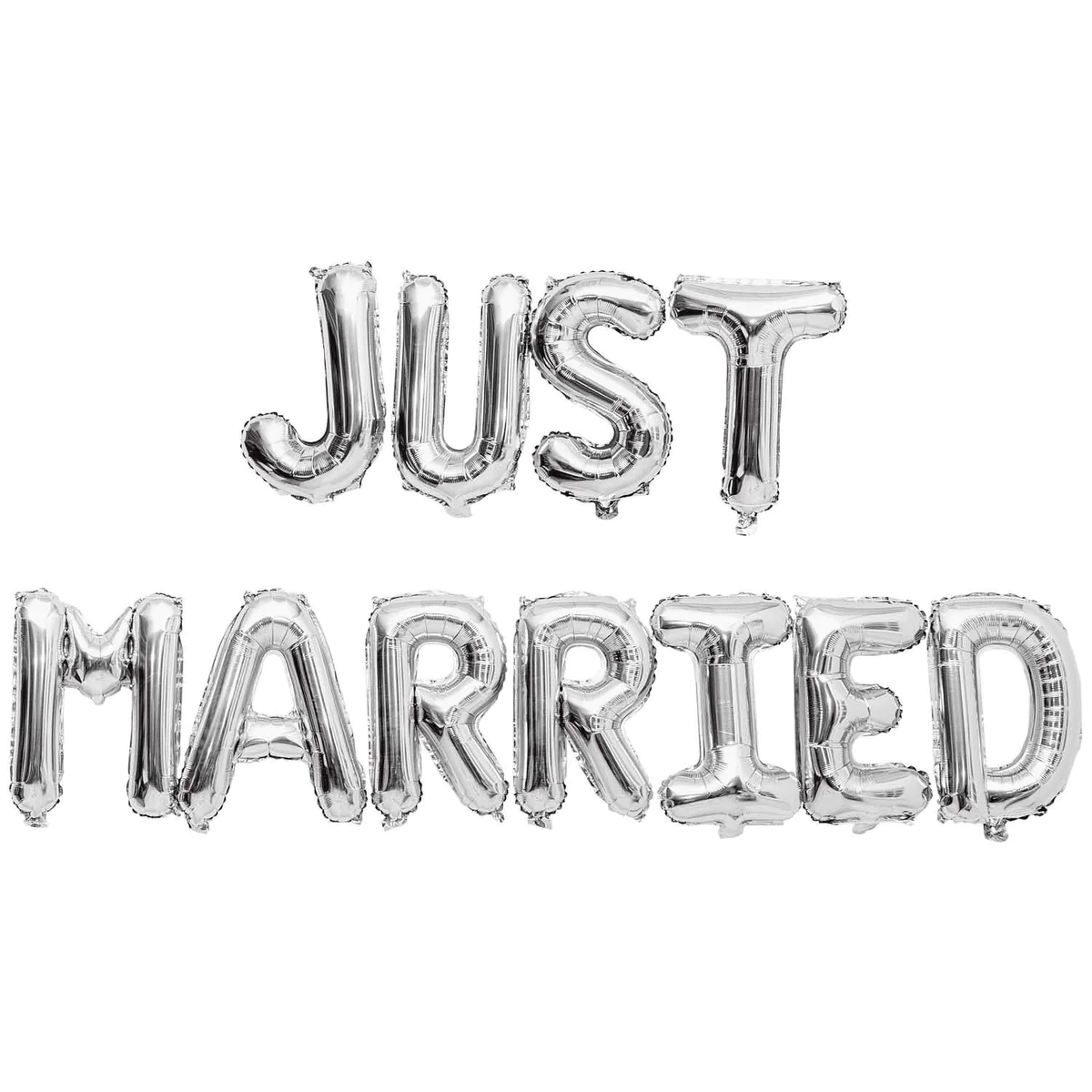 Ballons Aluminium Mariage - Just Married - Argenté - 36 cm Rico Design