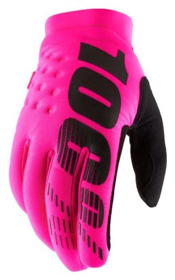 Gants Longs 100% Brisker Rose Fluo
