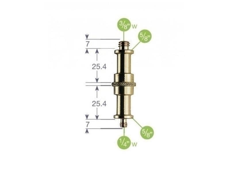 Manfrotto Adapter 1/4'' und 3/8'' Gewinde Adapter-Zapfen mit 1/4