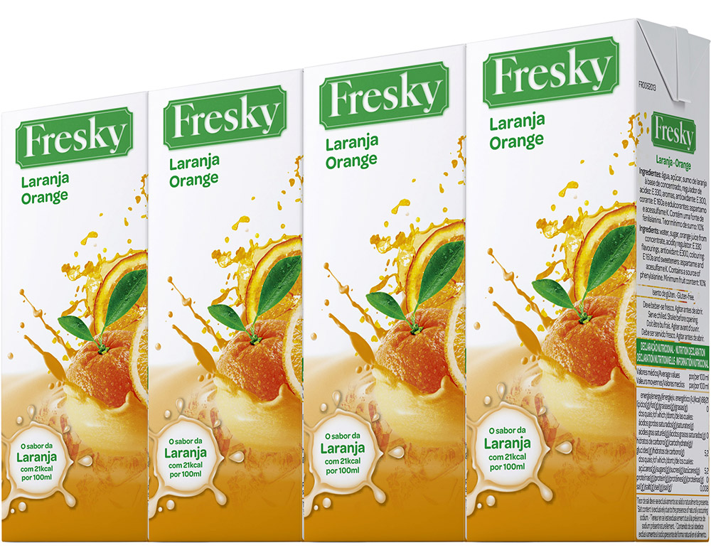 BEBIDA FRESKY DE SUMO LARANJA 4X200ML