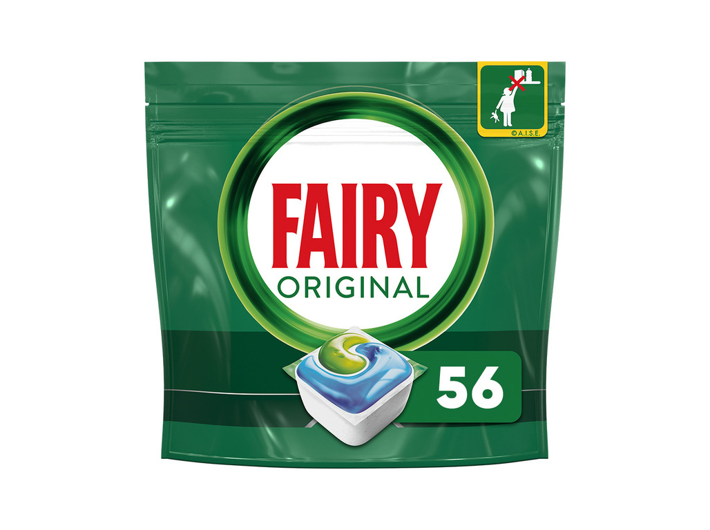 DETERGENTE MÁQUINA LOIÇA FAIRY TUDO EM UM ORIGINAL 56P