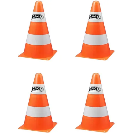 BEST Sporting Pylonen orange-weiß, 23 cm hoch, im 4er Pack