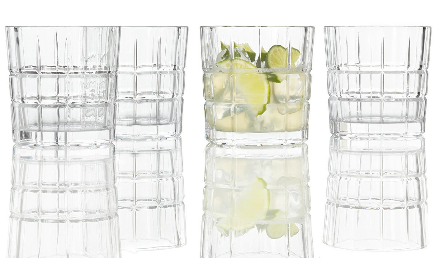 Whiskyglas Spiritii 360 ml, 4 Stück, TransparentKlassische Whiskygläser im Facettenstil
