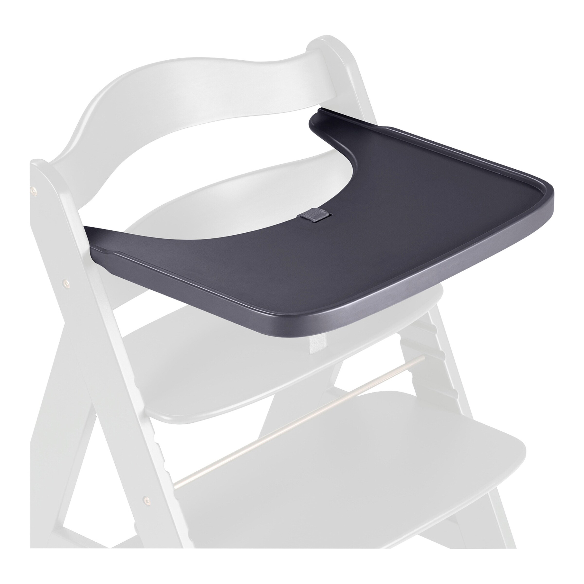 Hauck Hochstuhltisch Alpha Wooden Tray dark grey