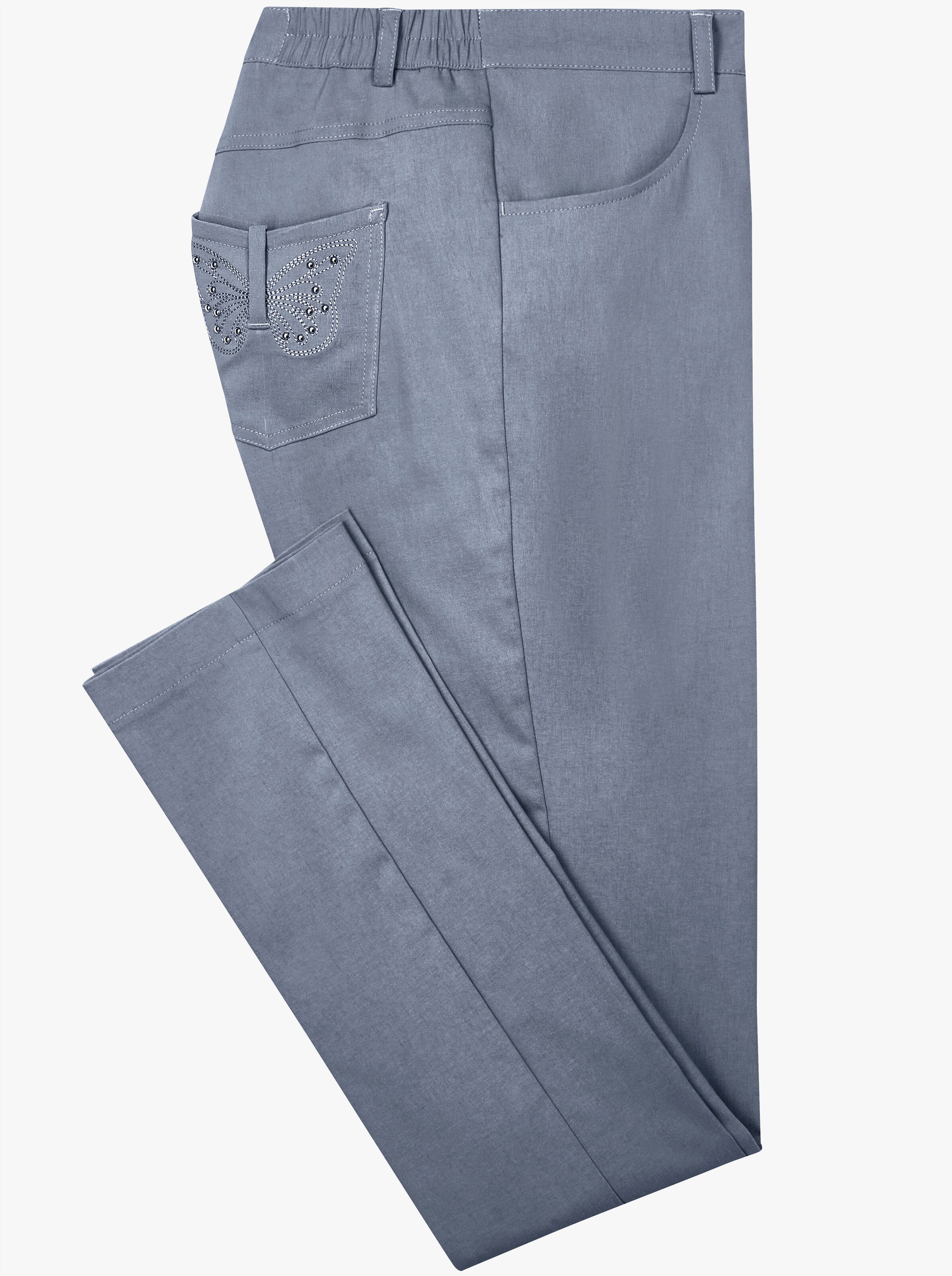 Bengalinhose mit Schmetterlings-Stickerei