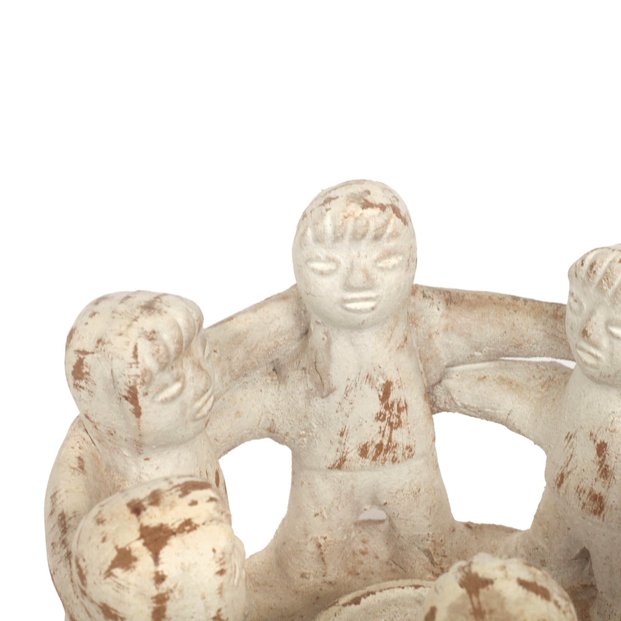 Kerzenhalter 'Friendship Circle 6', weiß, Ø 17 cm, H 13 cm von fischer's lagerhaus