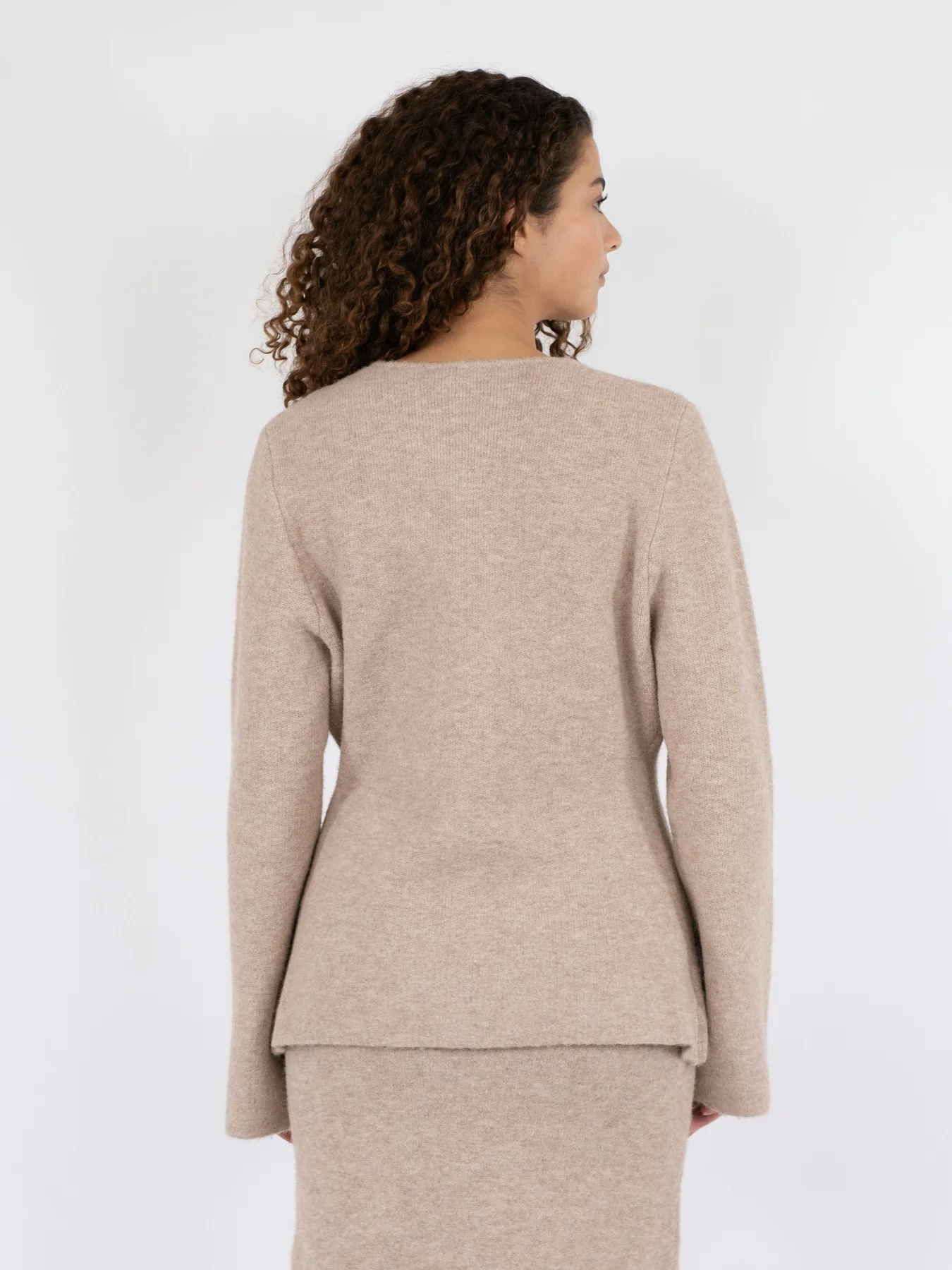 Neo Noir Marie Louise Knit Cardigan sand melange