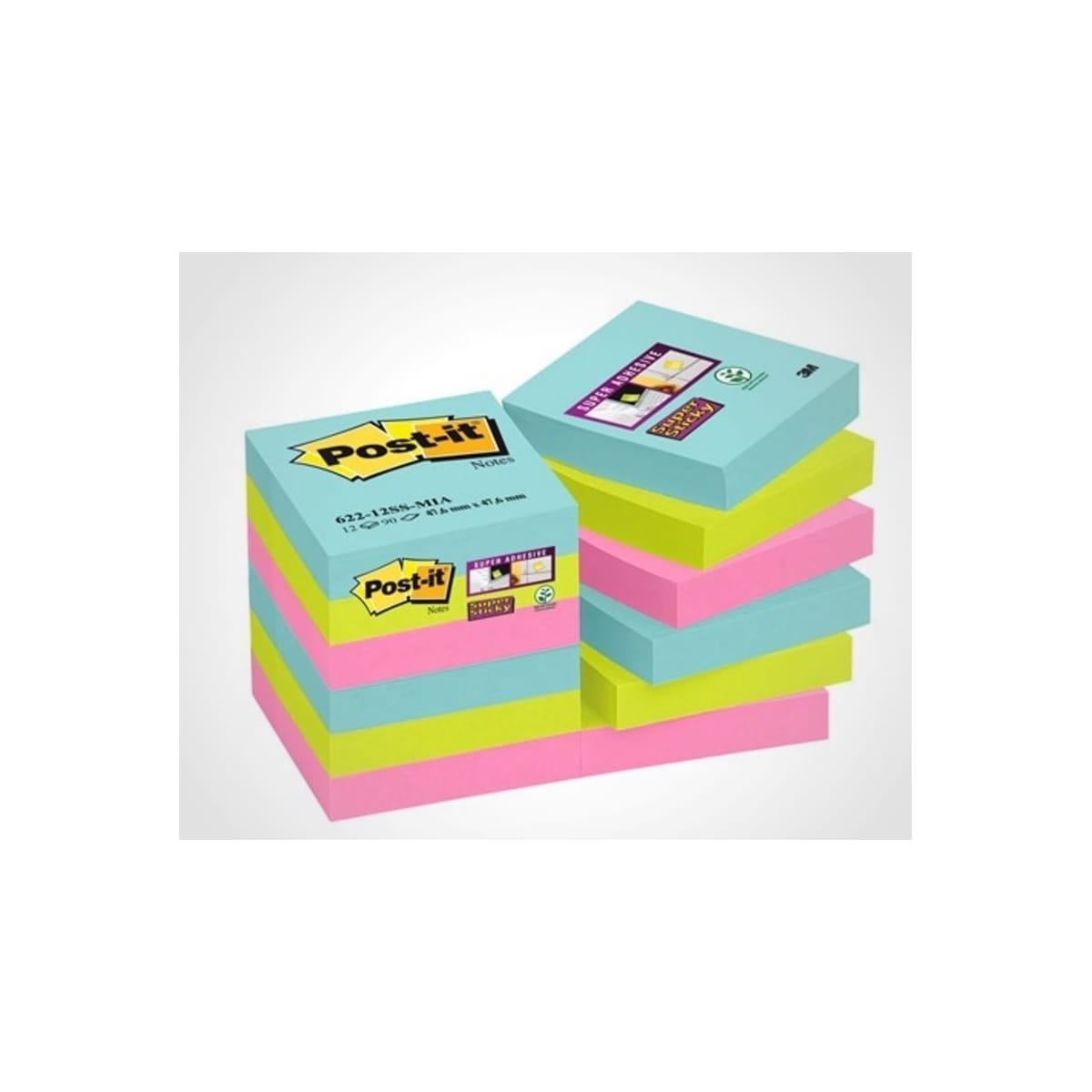 3M Post-it Super-Sticky stafettpinne 47,6 x 47,6 mm