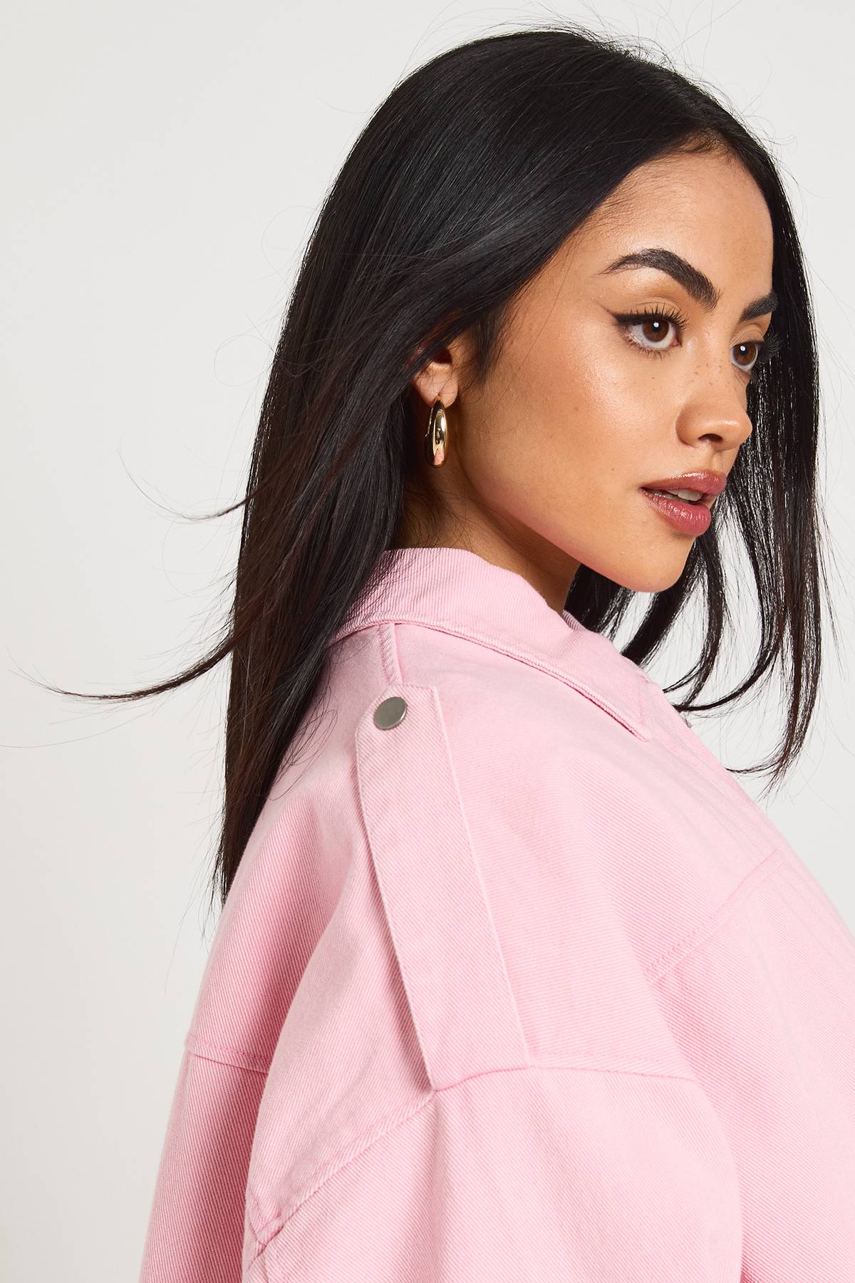 boohoo Bomber En Jean Oversize