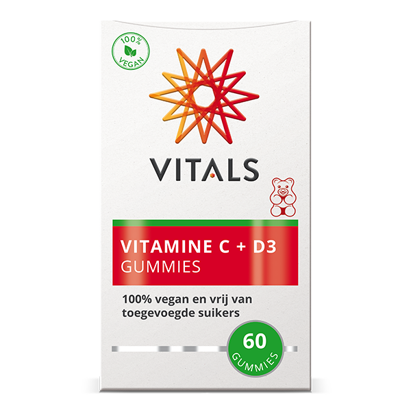 Vitals Vitamine C + D3 gummies (60 stuks)