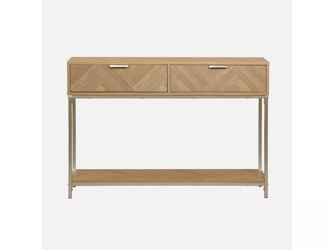 Console. Budapest. deux tiroirs. une étagère. L 110 x l 35 x H 75cm