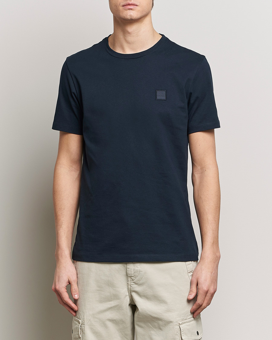 BOSS ORANGE Tales Logo Crew Neck T-Shirt Dark Blue