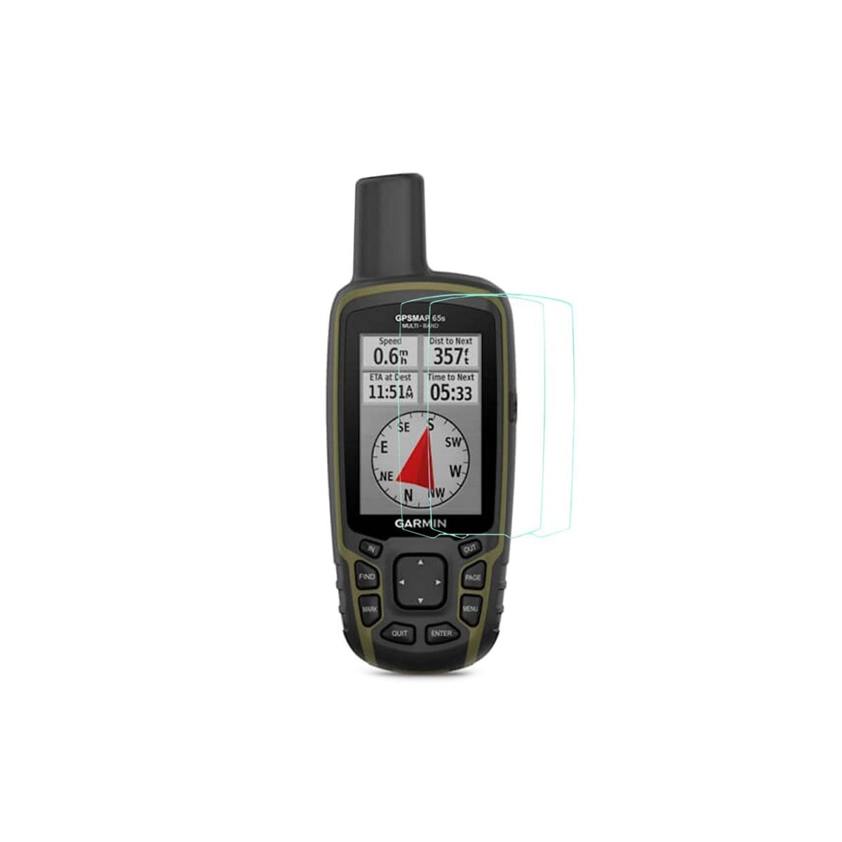 2-Pak Herdet glass skjermbeskytter Garmin GPSMAP 65s