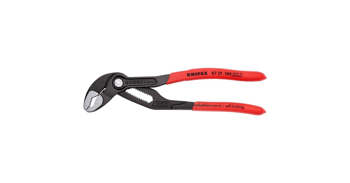 KNIPEXCobra Waterpomptang 8701180 zweedse- / waterpomp-tang  (Rood, 180 mm)