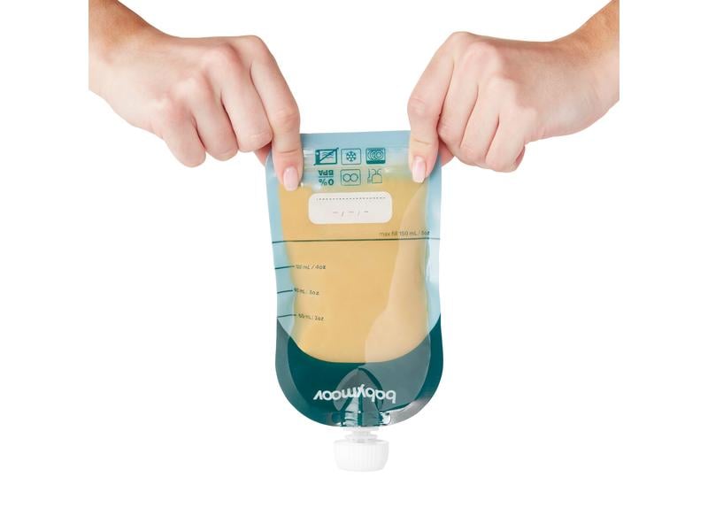 Babymoov Nahrungsbehälter ISY Set Quetschbeutel 20 x 150 ml Wiederverwendbare Quetschbeutel für Babymahlzeiten