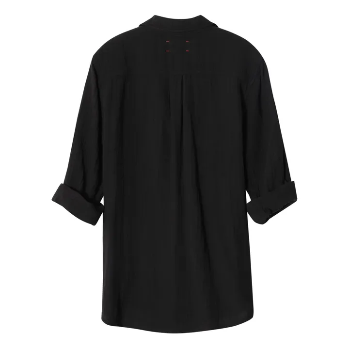 Xirena Chemise Scout Gaze de Coton | Noir