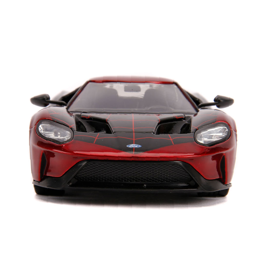 Jada Marvel Miles Morales Spiderman met 2017 Ford GT Auto 1:24