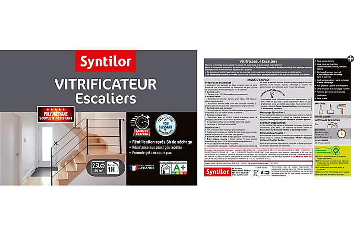 Vitrificateur Syntilor Escaliers incolore mat 2,5L