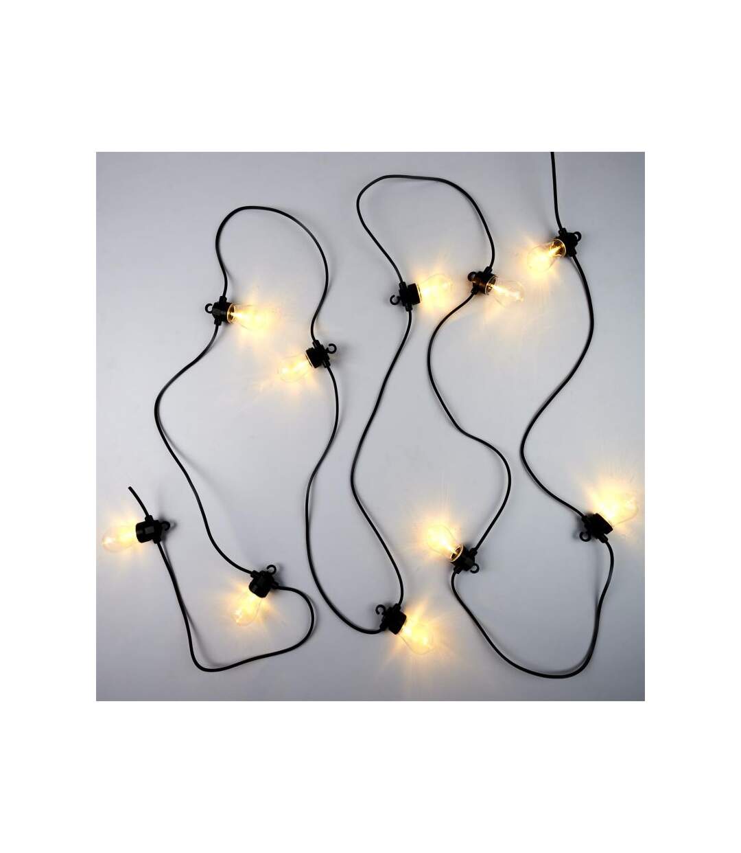 Paris Prix - Guirlande Lumineuse Extérieur ampoule Transparente 5m Noir