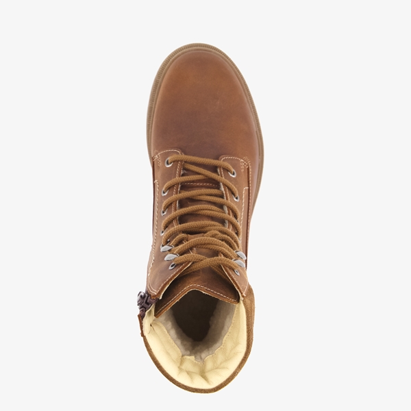 Hush Puppies leren veterboots bruin