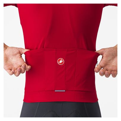 Maillot Manches Courtes Castelli Elements Rouge