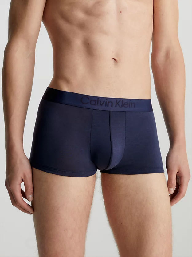 Conjunto com 3 Cuecas Boxer de Cintura Baixa - CK Pretas