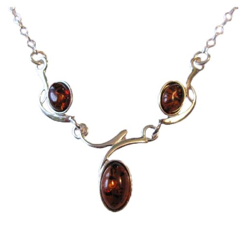 Collier ambre argent