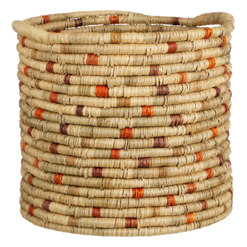 Mand rond geblokt h37xd40 cm