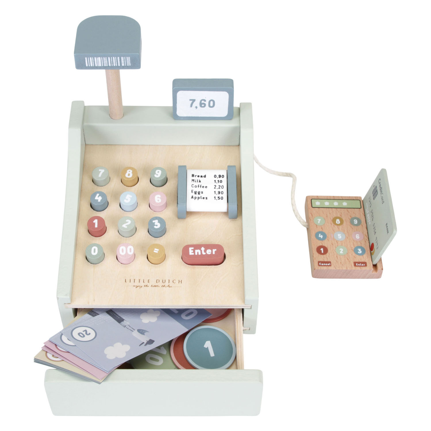 Little Dutch Houten Speelkassa met Scanner FSC
