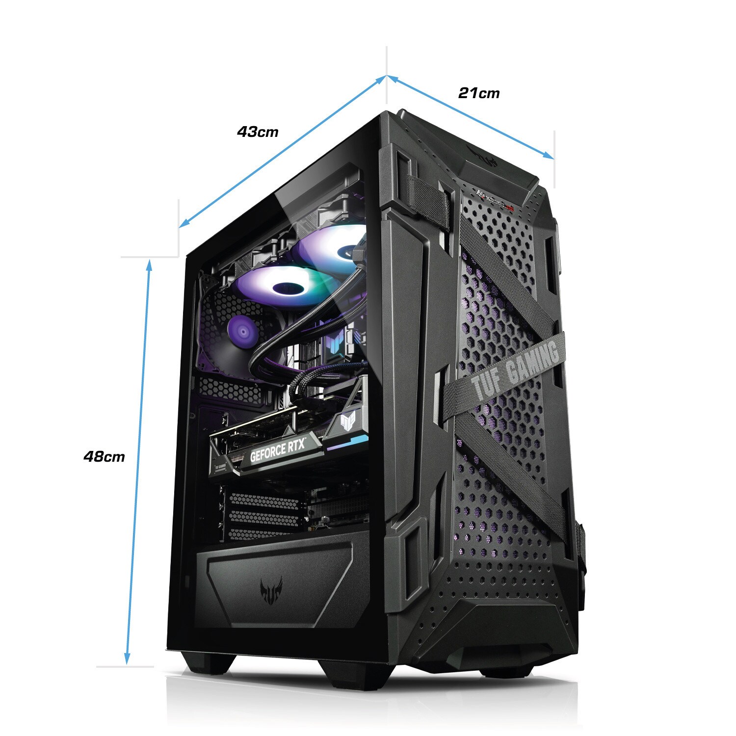 Gaming PC Raiden 14 Powered by ASUS Intel Core i7-14700KF, 32GB DDR5, ASUS RTX 4070 Super 12 GB, 1TB SSD, Windows 11