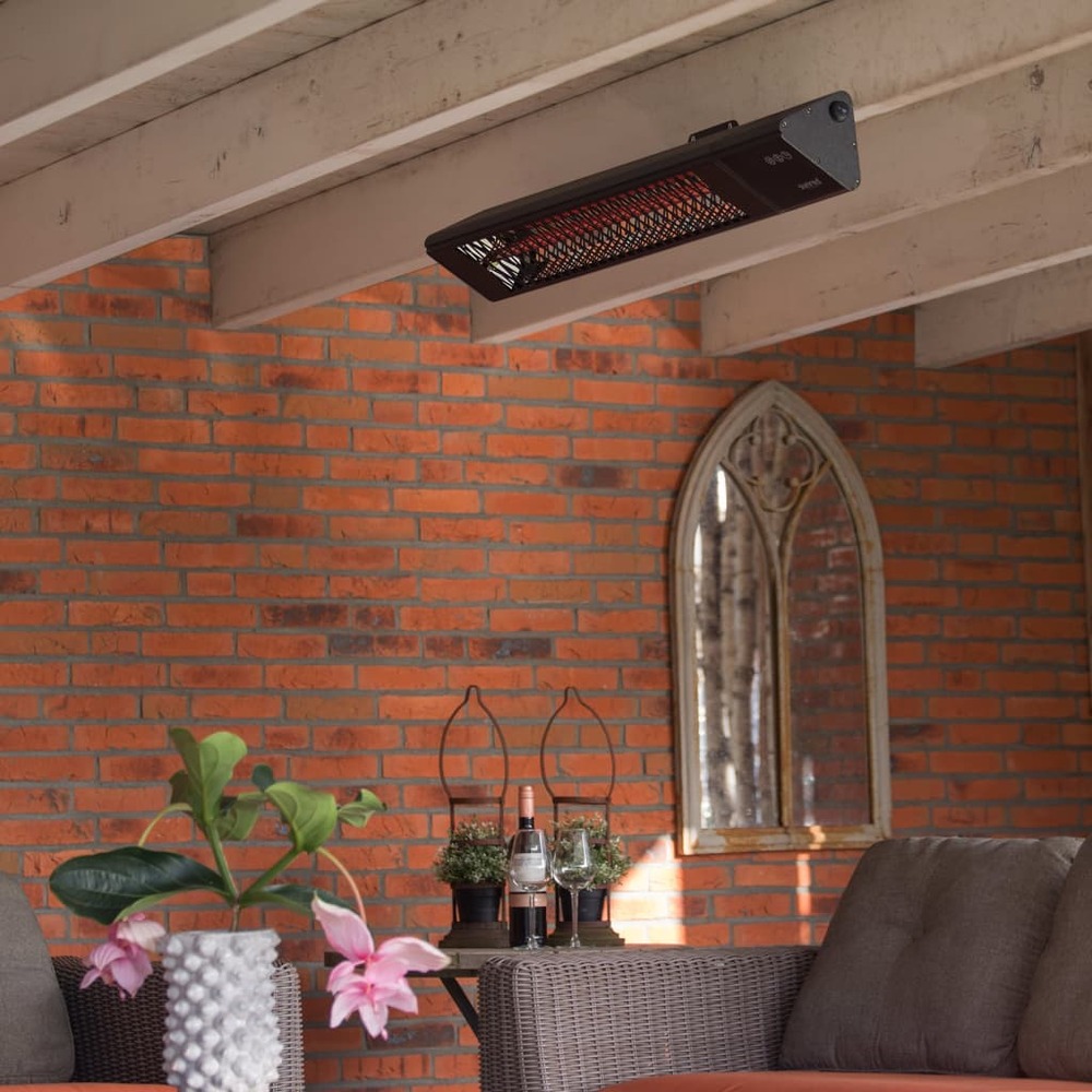 Chauffage mural de patio royal diamond smart dark 2500w carbone