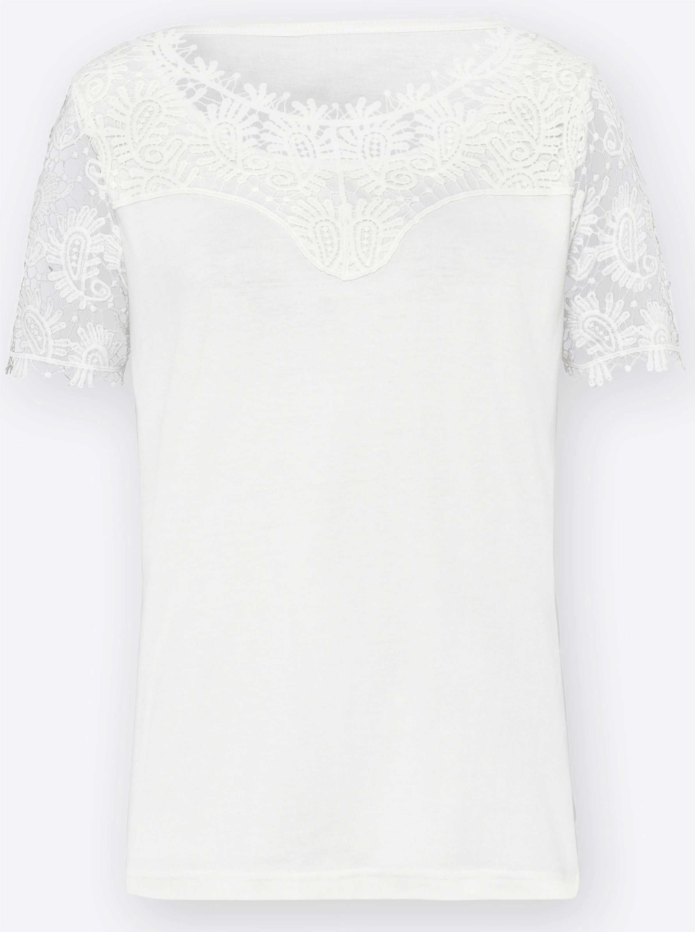 Spitzenshirt in ecru
