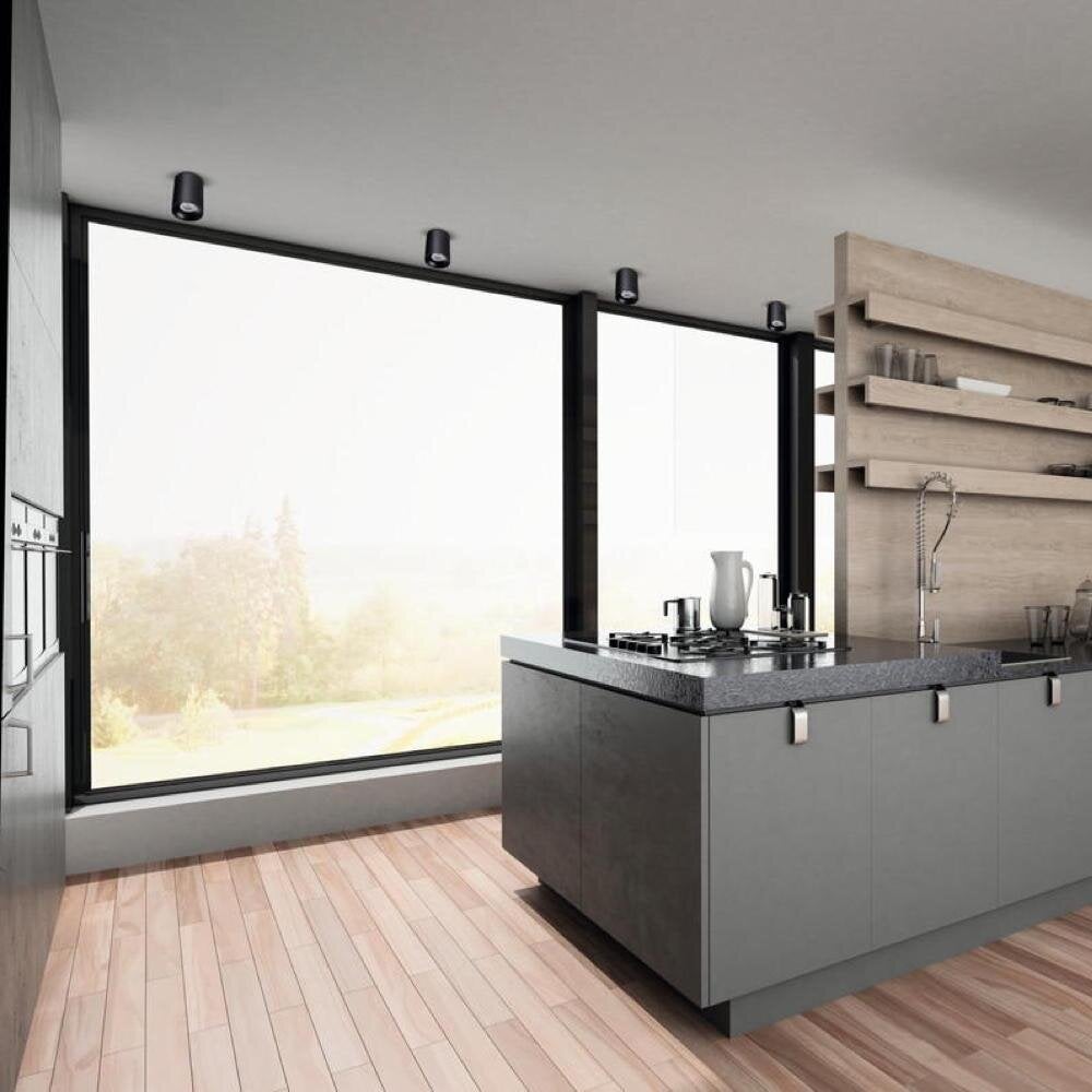 Riti opbouwspot in zwart GU10