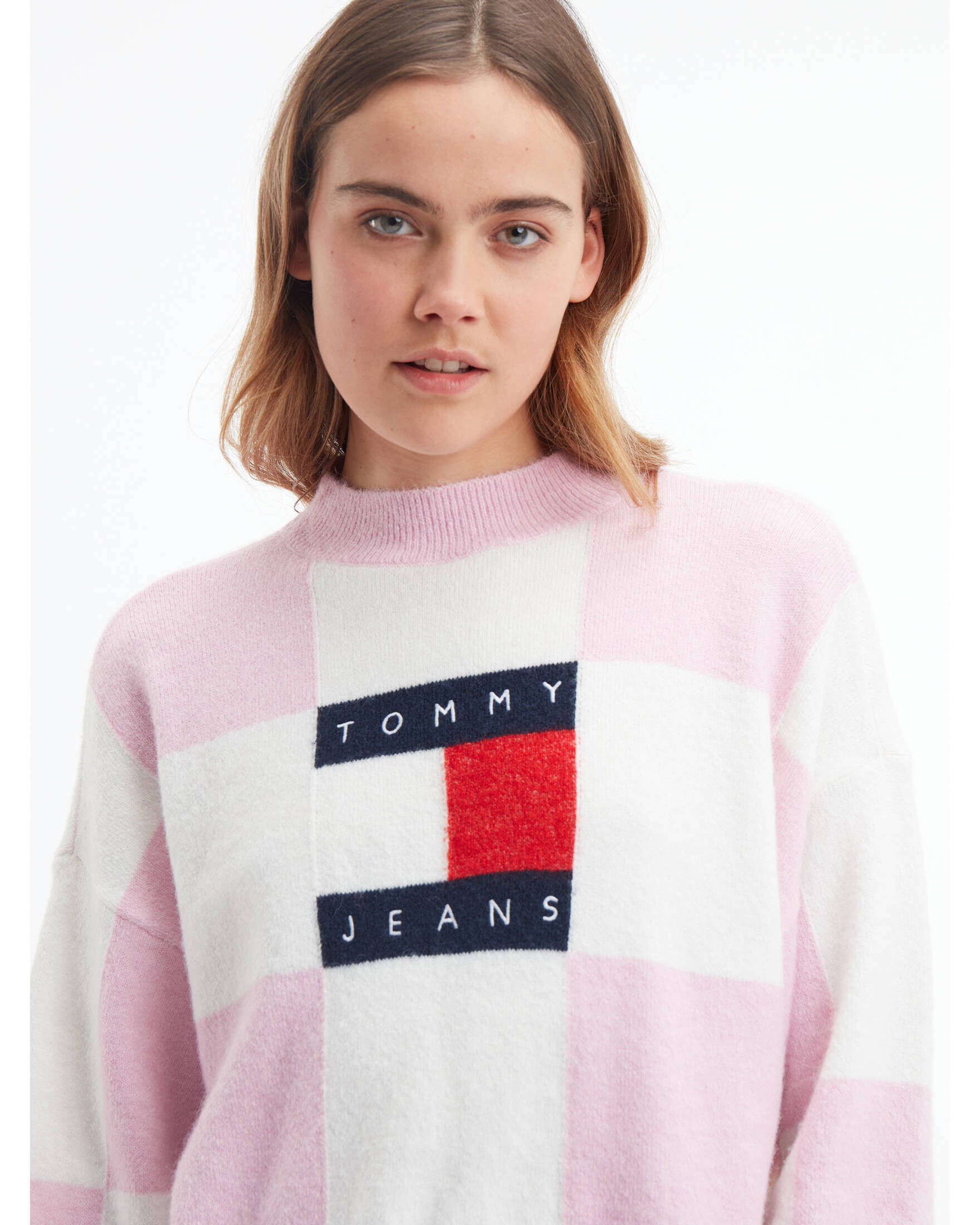 Tommy Jeans| Damen Strickpullover TJW RLXD CHECKER FLAG Relaxed Fit