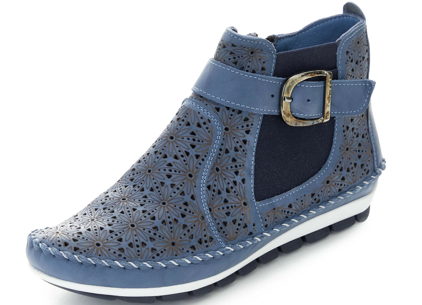 Gemini Mokassin-Stiefelette mit verstellbarer Zierspange