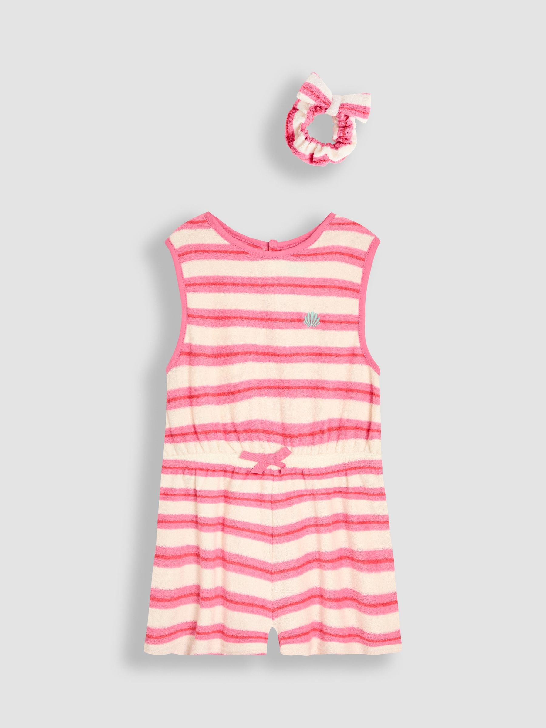 JoJo Maman Bébé Towelling Sunsuit & Scrunchie