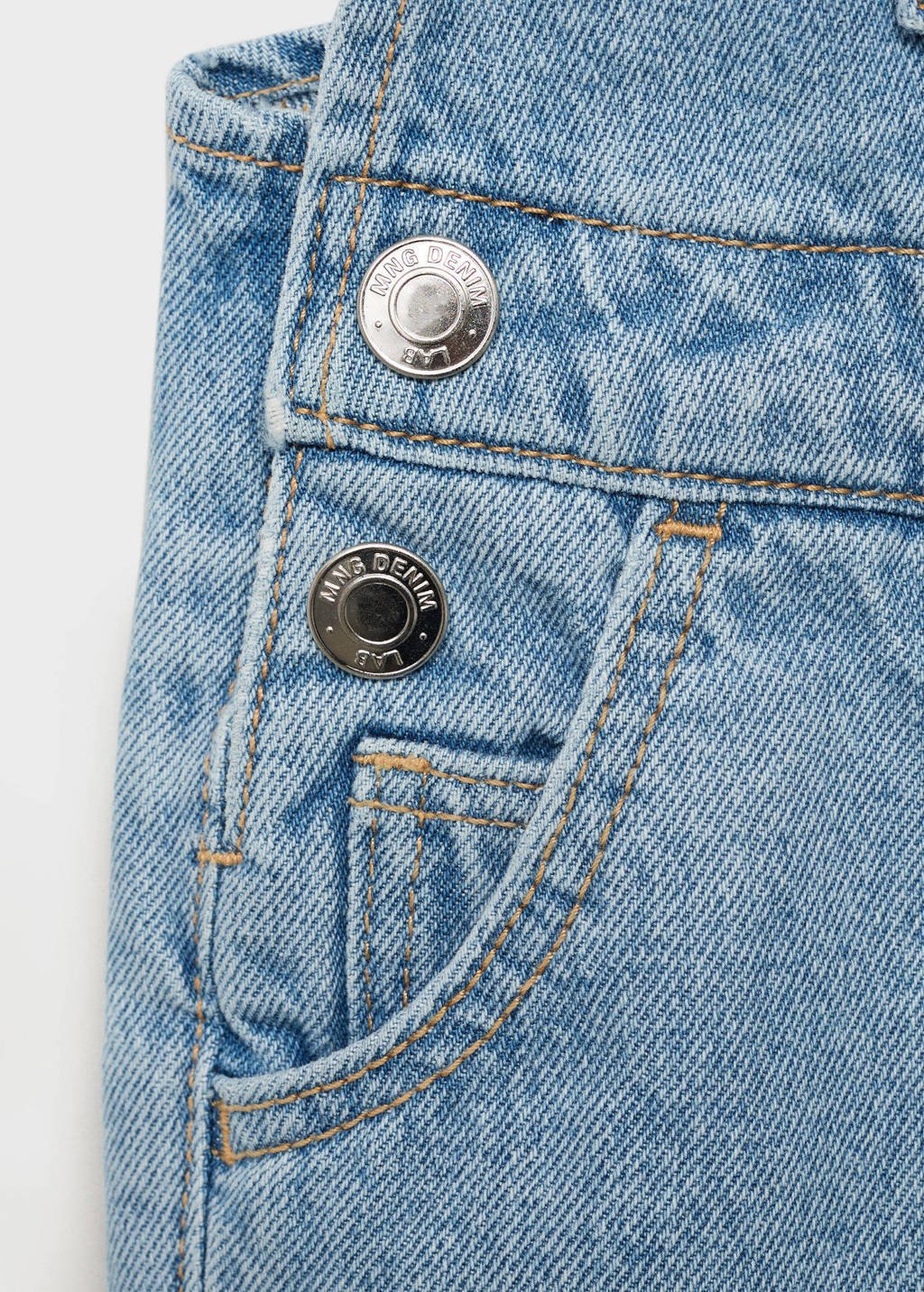 Mango Kids denim tuinbroek light blue denim