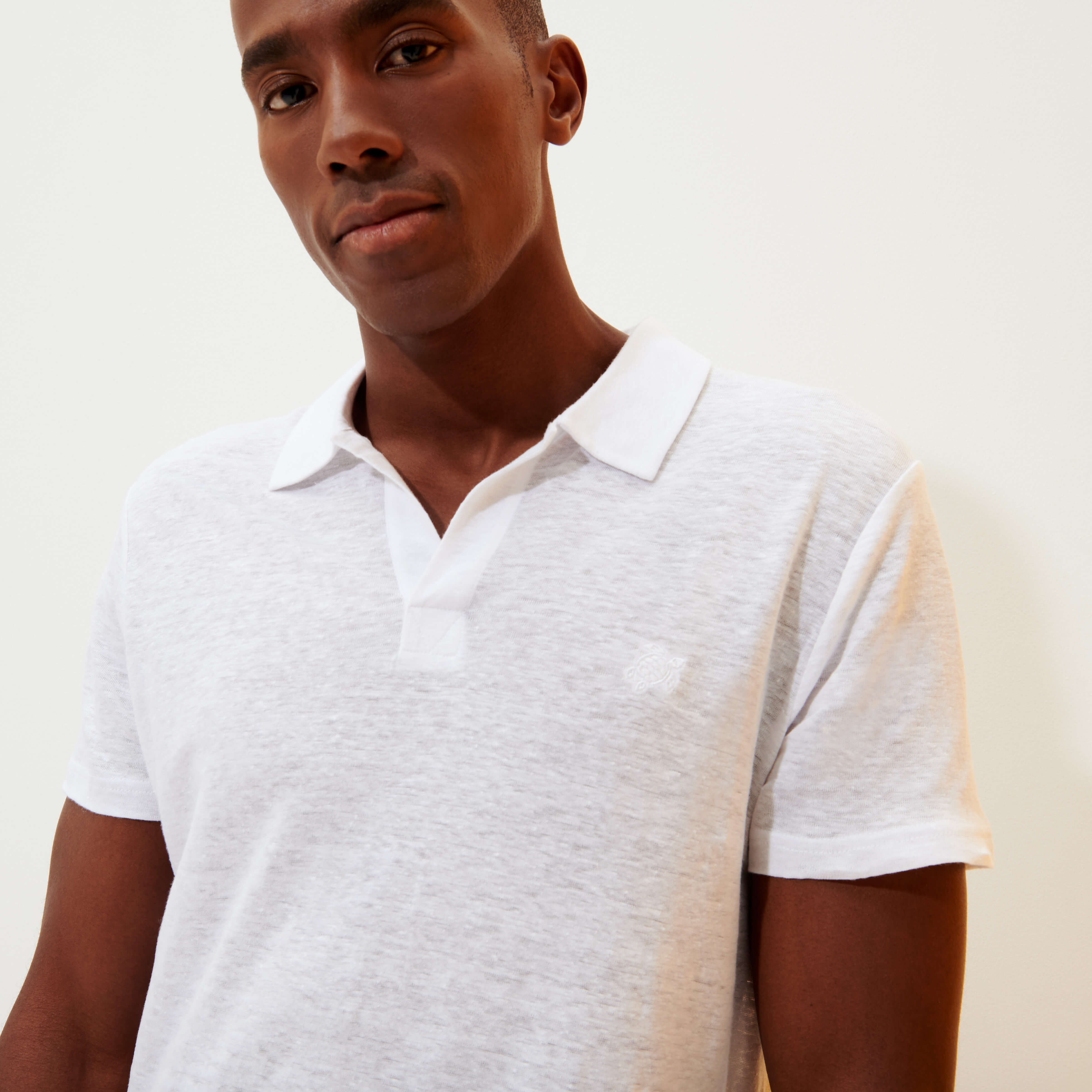 Polo en jersey de lin homme uni | Site Vilebrequin | PYRE9O00
