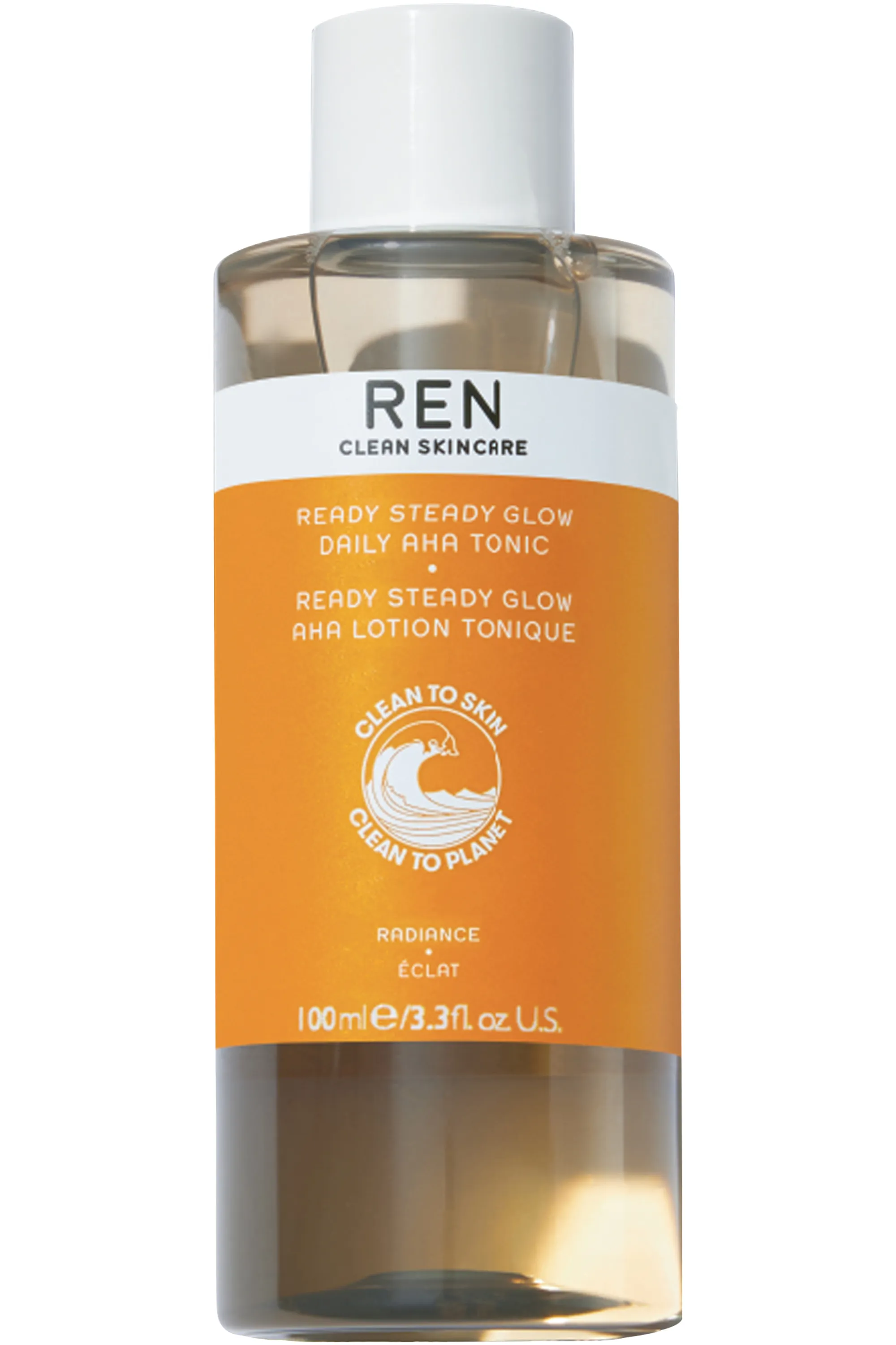 REN Lotion tonique radiance Ready Steady Glow AHA-100 ml