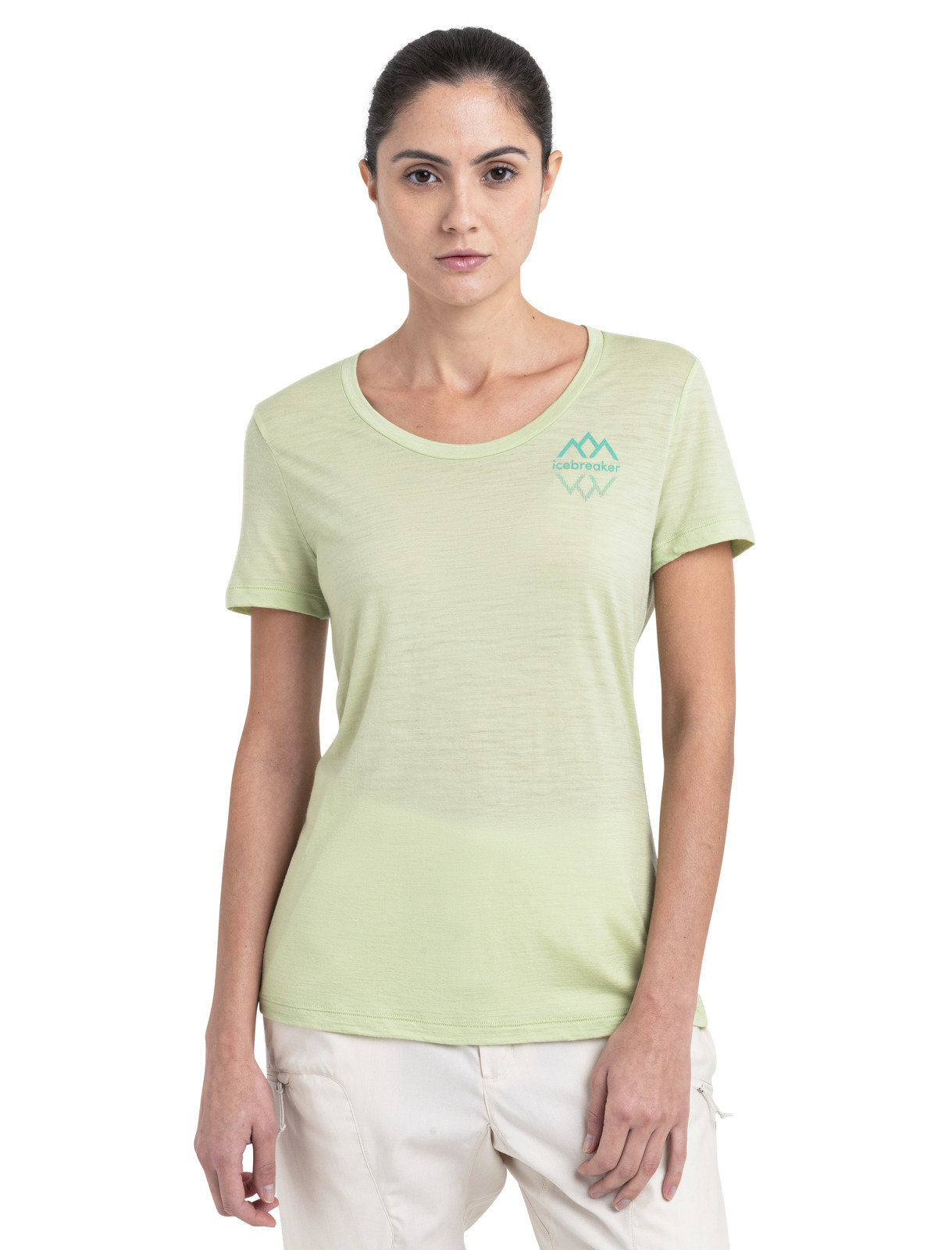 Wmns Merino 150 Tech Lite III SS Scoop Tee Logo Re