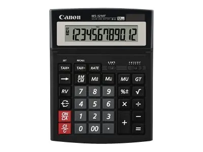 Canon WS-1210T - regnemaskine bordmodel - 12 cifre - solpanel og batteri - sort
