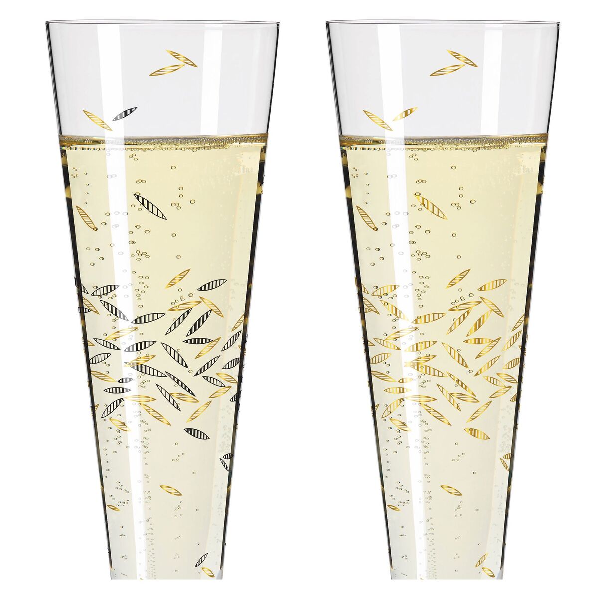 Goldnacht champagneglass, 2 stk