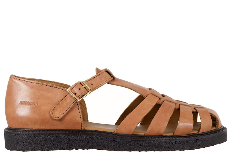 ANGULUS SANDAL I BRUNT GLAT SKIND