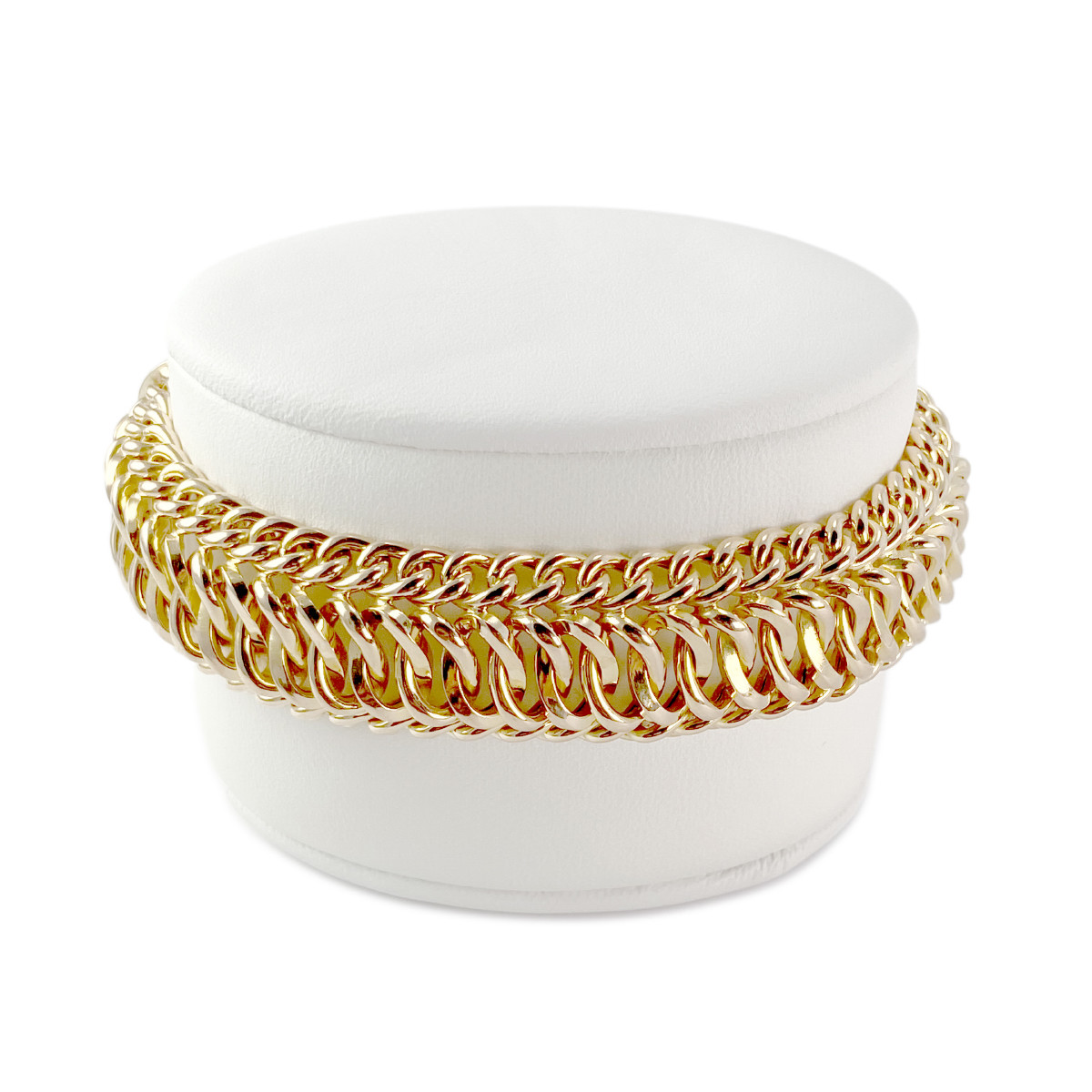 Bracelet d'occasion or 750 jaune 21 cm maille fantaisie