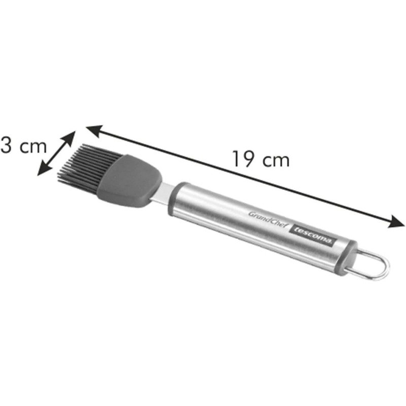 Pinceau à pâtisserie en silicone et inox GrandChef
