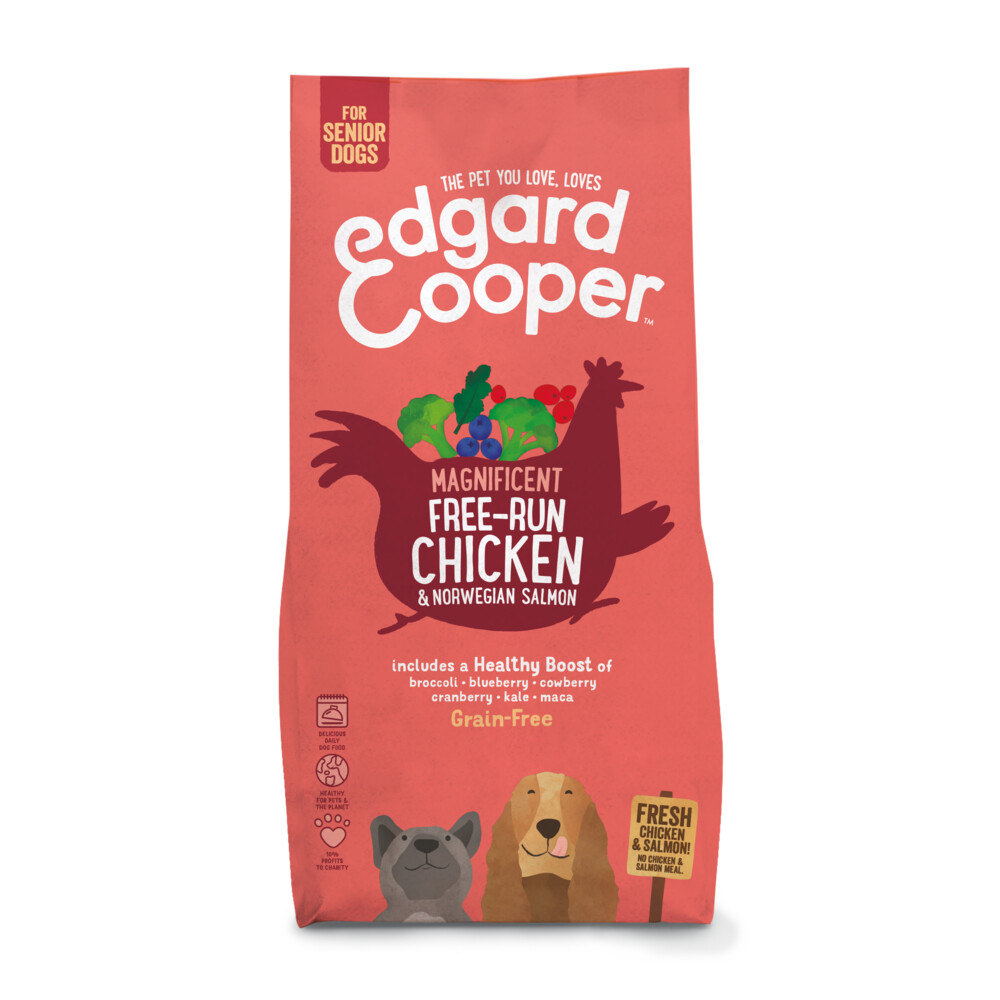Edgard & Cooper Hondenvoer Senior Scharrelkip - Noorse Zalm7 kg